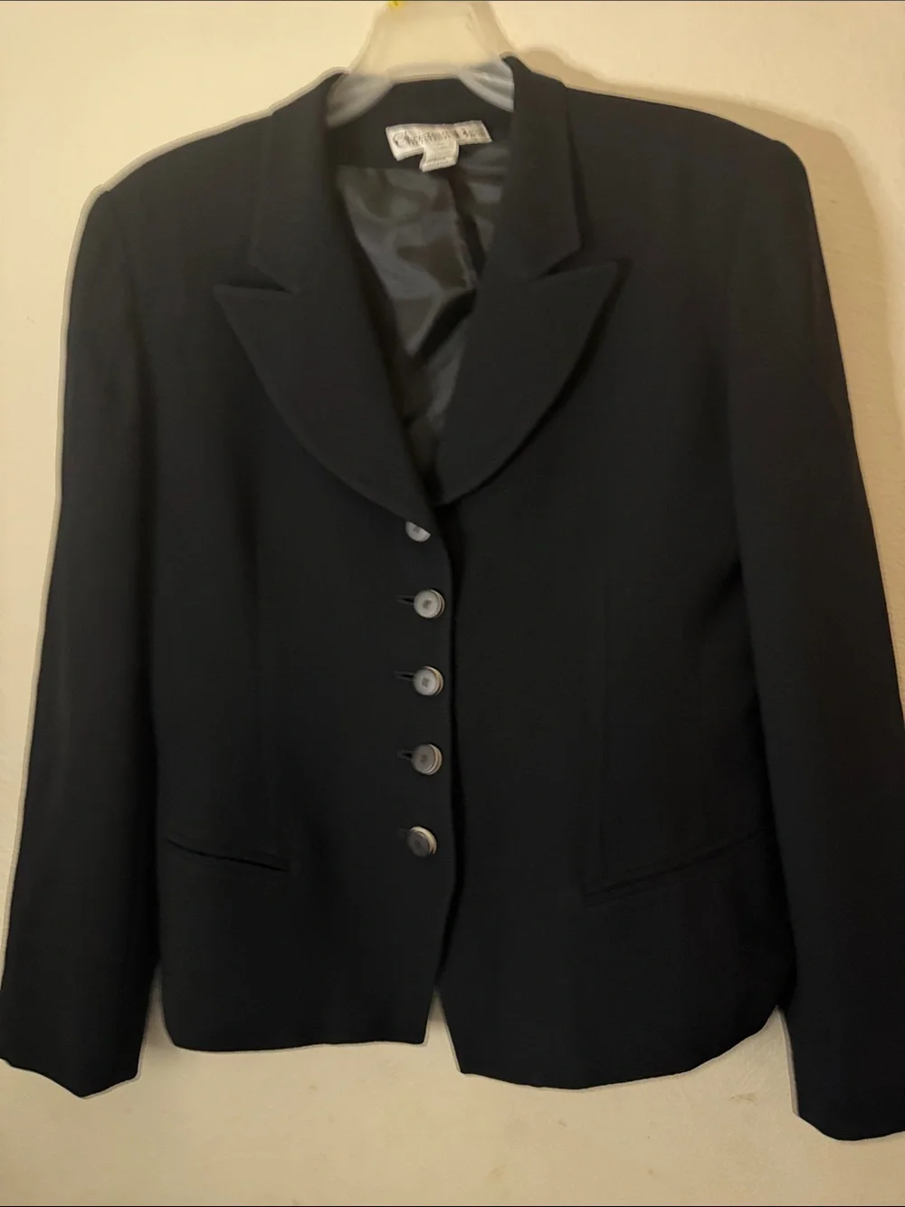 Dior  vintage Black Women's Tailored Blazer with Button Front